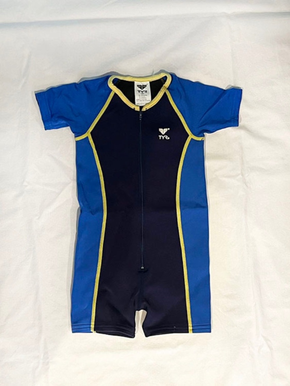TYR Solid Thermal Suit (3T)  short sleeve shorty Blue/Navy/Yellow